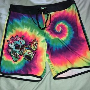 Rick and morty swim shorts